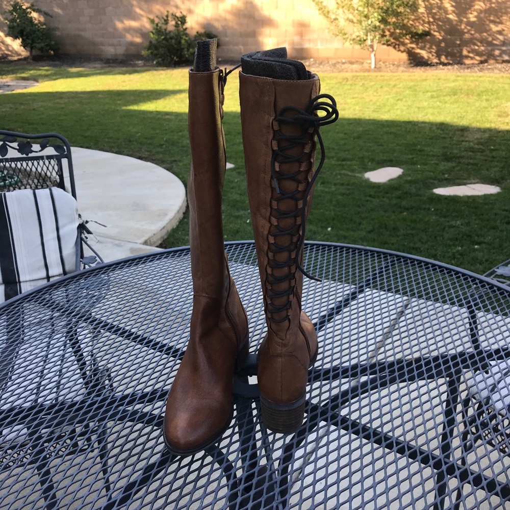 Steve Madden Lace up boot - Cognac leather